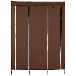 Шафа тканинний 3 секції складаний з каркасом STORAGE WARDROBE KR130 175 х 130 х 45 см YU227, фото 4