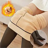 Жіночі зимові колготки з імітацією Mivian напівбатал 46-52