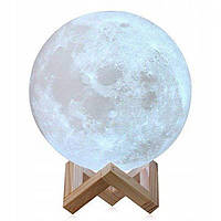 Ночной аккумуляторный светильник в виде луны 3D Moon Light 15 см сенсорный на 3 режима подсветки  YU227