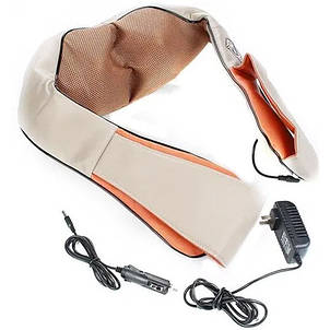 Масажер для шиї і плечей New Massager of Neck Kneading 2 роликовий з функцією обігріву 12V 24W YU227, фото 3