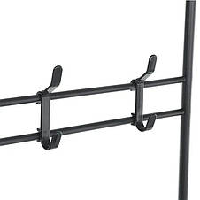 Вішалка для одягу в передпокій з полицями для взуття New simple floor clothes rack чорна YU227, фото 3