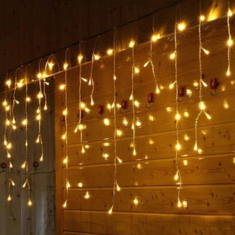 Гірлянда вулична бахрома RD-7118 120 LED 4 м 30/50/70см (флеш) Теплий білий YU227, фото 1