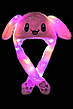 Зайка Розовая Светящаяся шапка с поднимающимися ушками   YU227, фото 2