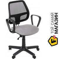 Офисное кресло сетка, ткань Nowy Styl Кресло Alfa GTP OH/5 С-7 черно-серый темно-серый