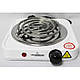Плита Crownberg CB-3740 1000W однокомфоркова спіральна Біла YU227 - фото 2 - id-p2018660283