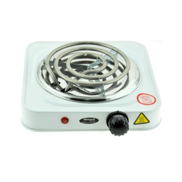 Плита Crownberg CB-3740 1000W однокомфоркова спіральна Біла YU227 - фото 1 - id-p2018660285