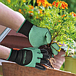 Рукавички садові Garden Genie Gloves з пластиковими нігтями YU227, фото 3