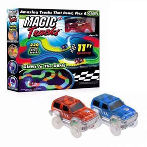 Дитячий гнучкий трек Magic Tracks, Гнучкий гоночний трек Меджик Трек Оригінал 220 з двома машинками YU227, фото 1