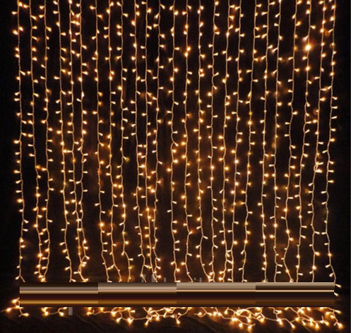 Гірлянда водоспад Xmas 360 LED WW-3 3 м х 2 м Теплий білий YU227, фото 1