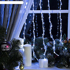 Світлодіодна гірлянда водоспад Xmas 240-W LED 3 м х 2 м Біла YU227, фото 3