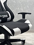 Комп'ютерне крісло із тканини PlayMaker Supreme Gaming 94558 Чорно-білий, фото 5