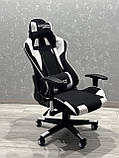 Комп'ютерне крісло із тканини PlayMaker Supreme Gaming 94558 Чорно-білий, фото 3