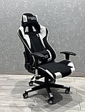Комп'ютерне крісло із тканини PlayMaker Supreme Gaming 94558 Чорно-білий, фото 4