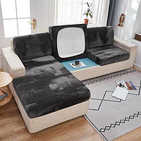 Чехол на диванную подушку-сидушку микрофибра Homytex темно-серый 100х120 см
