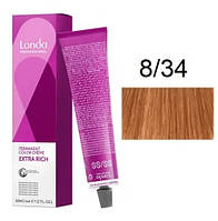Крем-краска для волос Londacolor 8/34 Светлый блондин золотисто-медный 60 мл original
