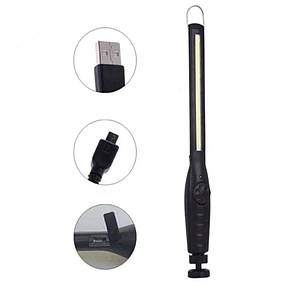 Ліхтарик BL 821 + з магнітом COB 18650 battery usb charge YU227, фото 3