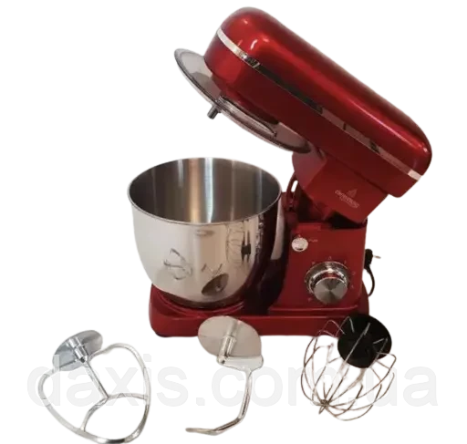 Кухонний комбайн Crownberg CB-3406 Тестомес 2200 вт червоний.