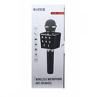 Беспроводной караоке микрофон Wster WS-1688 Black  YU227