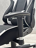 Геймерське крісло ТКАНЕВЕ BOOST (сіро-чорне) PlayMaker Комп'ютерне крісло із тканини до 120кг, фото 6