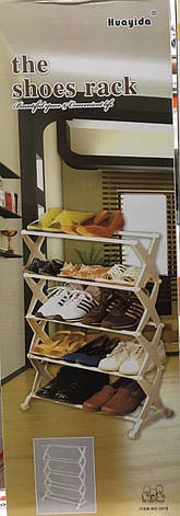 Полиця для взуття Shoe Rack 5 tier на 15 пар 515PL YU227, фото 4