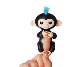Ручна інтерактивна мавпочка Happy Monkey Fingerling Чорна YU227