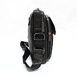 Невелика наплічна сумка-барсетка на плече 20.5x24x6 см Northampton Polo Club чорна, фото 4