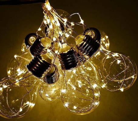 Гірлянда RD-9007 лампа Едісона 75 LED 2.5 м Теплий білий YU227, фото 1
