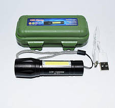 Акумуляторний LED ліхтарик USB COP BL-511 158000 W YU227, фото 3