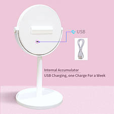 Дзеркало для макіяжу Mirror 00058 LED з сенсорним екраном USB 30 см YU227, фото 3
