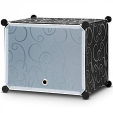Збірна пластикова шафа-органайзер Storage Cube Cabinet МР 28-5 Чорний YU227, фото 4