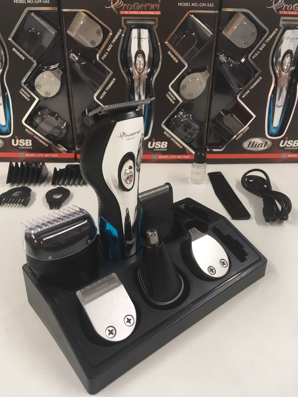 Машинка для стрижки ProGemei GM-562, 11 в 1 YU227