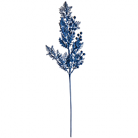 Новогодняя декоративная ветка Синяя хвоя и ягоды 68 см