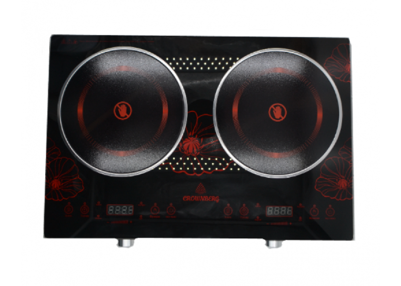 Інфрачервона плита на дві конфорки Crownberg CB-1327 YU227 - фото 1 - id-p2018652908