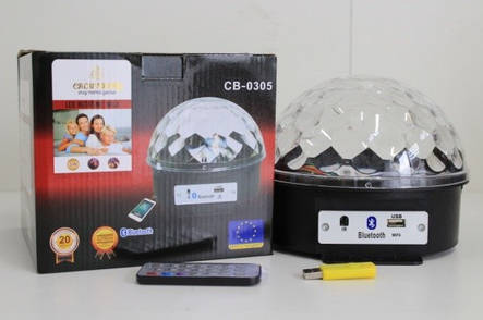 Диско куля CB 0305 KTV Ball USB MP3 Bluetooth і USB YU227, фото 2