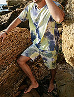 Костюм 2-ка мужской (шорты+футболка) штапель S-M "LARA" недорого от прямого поставщика