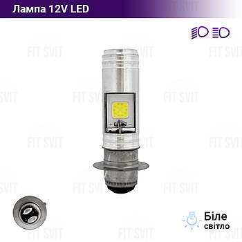 Лампа фари світлодіодна 1 вус 12V (LED, біле світло)