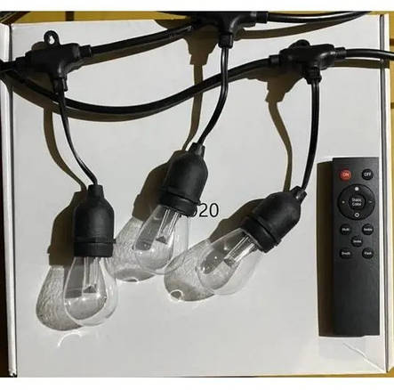 Гірлянда Xmas 20 bulb 20 м Smart RGB 8 кольорів WIFI Tuya APP YU227, фото 3