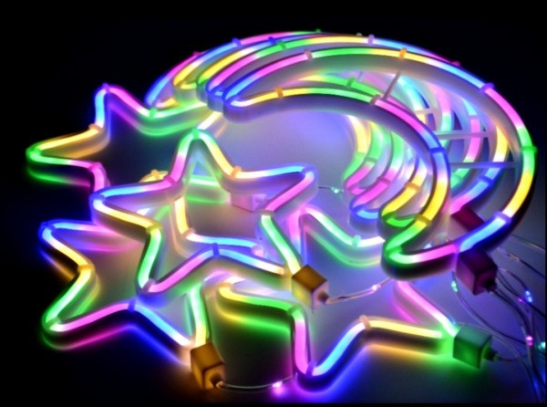 Гірлянда Xmas Copper curtain ball lamp 9M-1 Мультицветная Місяць 5 Зірка 4 3х0.7 м YU227