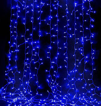 Гірлянда водоспад Xmas 480 LED 480-B 3x3 м Синя YU227, фото 1