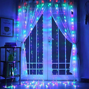 Гірлянда водоспад Xmas 480 LED 480-M 3x3 м Мультикольорова YU227, фото 4