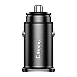 Автомобільний зарядний пристрій Baseus Square metal A+A 30W Black