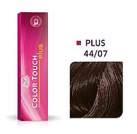 Краска для волос Wella Color Touch Plus безаммиачная 44/07 Средний коричневый натурально-коричневый 60 мл