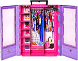 Barbie Fashionistas Doll & Playset Ultimate Closet. Бузкова шафа з одягом і лялькою Барбі Фашіоністас, фото 4