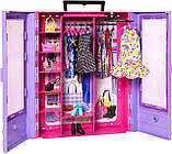 Barbie Fashionistas Doll & Playset Ultimate Closet. Бузкова шафа з одягом і лялькою Барбі Фашіоністас, фото 3