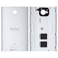 Задня панель корпуса для HTC One M7 Dual Sim 802w , срібляста