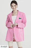 Женский льняной удлинённый пиджак на пуговицах с накладными карманами 42-46 "SALE" от прямого поставщика