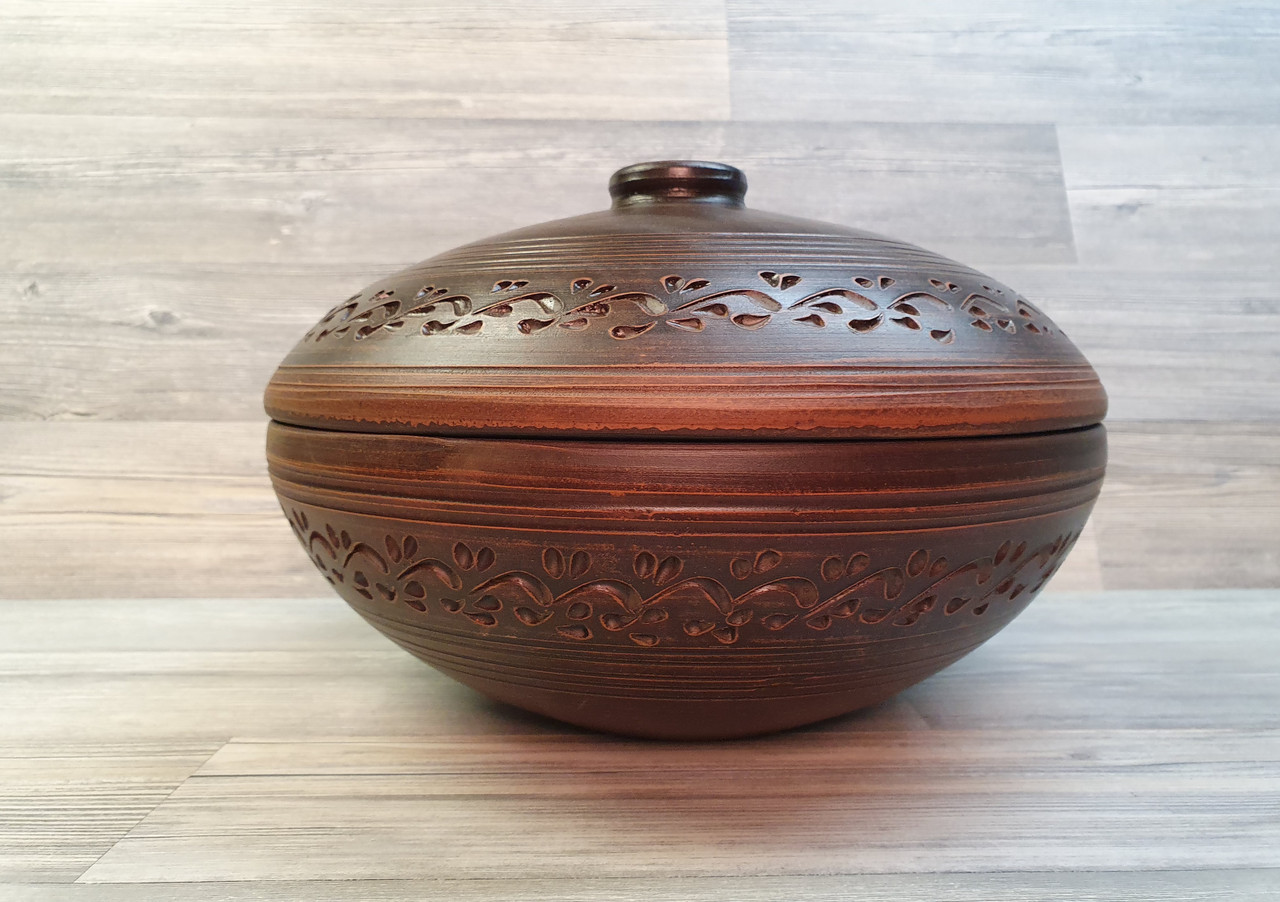 Пловниця, горщик для запікання, духовки глиняний (з червоної глини), фото 1