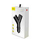АЗП Baseus Y type dual USB+cigarette lighter extended car charger 3.1 A Black, фото 2