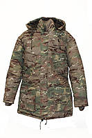 Куртка зимняя бушлат с капюшоном multicam камуфляж темный, хлопок 100% размер 48/50 рост 3/4 (170-176 см)