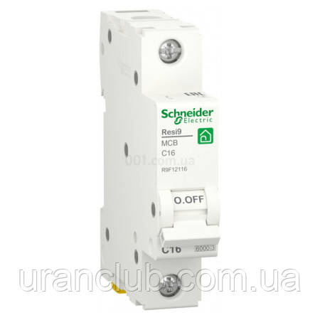 Автоматичний вимикач Schneider Electric Resi9 16 А 1P С